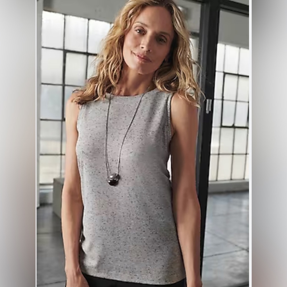 J.Jill Wearever Collection Gray Tank Size L
